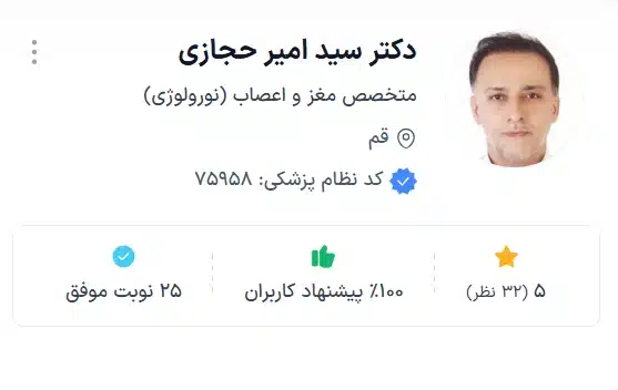 دکتر سید امیر حجازی بهترین دکتر قم